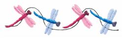 quick stitch chain machine embroidery pattern - Dragonfly Chain for Garden Decor