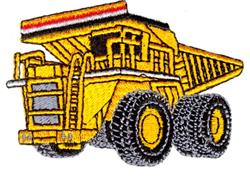 Dump Truck - 4x4 truck detailed machine embroidery design perfect for cute baby onesies