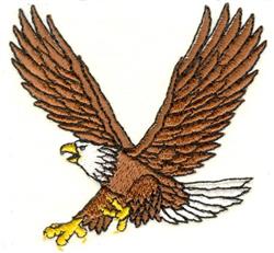detailed bird machine embroidery pattern - Eagle Mascot for patchwork quilt blocks