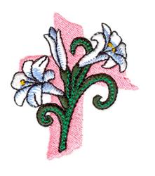 Easter Lilies - 4x4 leaf beginner-friendly embroidery design for decorative pillow covers