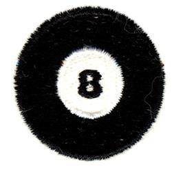 ball quick stitch machine embroidery - Eight Ball perfect for decorative pillow covers