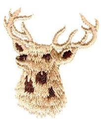Elk Head - 4x4 reindeer quick stitch machine embroidery design for kitchen tea towels
