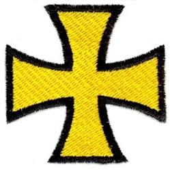 beginner-friendly cross machine embroidery pattern - Equidimensional Cross for reusable tote bags