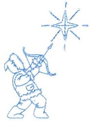 Eskimo Shooting Star - 4x4 star quick stitch embroidery design for Kids Room Decor