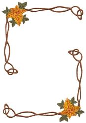 Fall Leaves - leaf detailed machine embroidery design perfect for festive table runners