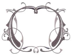 Fancy Swirl Border - 6x10 border detailed embroidery design for decorative pillow covers