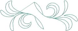 Fancy Swirls - 5x7 swirl quick stitch machine embroidery design for cute baby onesies