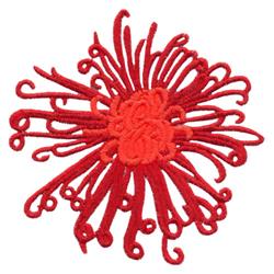 Fantasy Flower - 4x4 flower detailed machine embroidery design for reusable tote bags