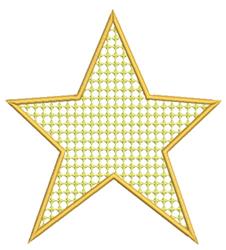 Filled Star - star detailed machine embroidery design for decorative pillow covers