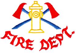 logo beginner-friendly machine embroidery - Fire Dept. Logo for decorative pillow covers
