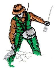 fisherman quick stitch machine embroidery - Fisherman perfect for kitchen aprons