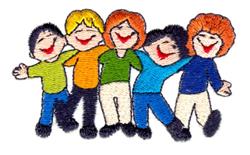 detailed friend machine embroidery pattern - Five Fun Friends for Birthday Party Decor