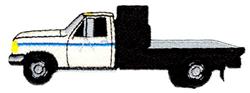 detailed truck machine embroidery pattern - Flatbed Truck for patchwork quilt blocks
