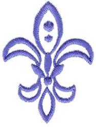 Fleur De Lis - 4x4 fleur quick stitch machine embroidery design for reusable tote bags