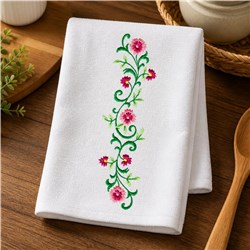 border beginner-friendly machine embroidery - Floral Border for patchwork quilt blocks