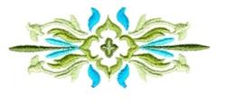 leaf beginner-friendly machine embroidery - Floral Border for decorative pillow covers