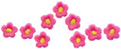 quick stitch leaf machine embroidery pattern - Floral Border for reusable tote bags