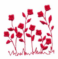 Floral Bunch - 4x4 fairy redwork machine embroidery design for Kids Clothing