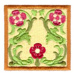 Vibrant floral design featuring pink flowers and green foliage on a light yellow background, perfect for home decor.