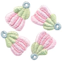 beginner-friendly leaf machine embroidery pattern - Floral perfect for Baby Bibs