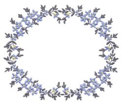 Floral Frame - 5x7 leaf detailed machine embroidery design perfect for Table Linens