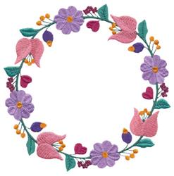 detailed ring machine embroidery pattern - Floral Ring perfect for kitchen tea towels