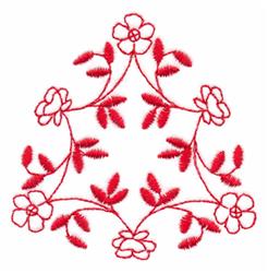 quick stitch ring redwork machine embroidery pattern - Floral Ring for Decorative Throws