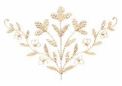 beginner-friendly leaf machine embroidery pattern - Floral Whitework for patchwork quilt blocks