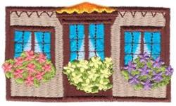 Floral Window Boxes - 4x4 boxe detailed embroidery design for decorative pillow covers