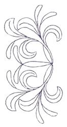 Flourish - 5x7 flourish quick stitch embroidery design for decorative pillow covers