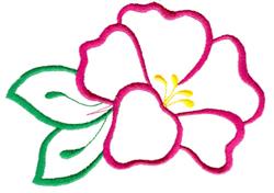 flower applique machine embroidery - Flower Applique perfect for reusable tote bags
