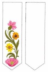 leaf beginner-friendly machine embroidery - Flower Bookmark perfect for kitchen aprons