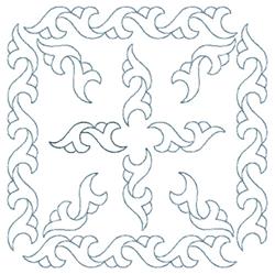 square beginner-friendly machine embroidery - Flower Bud Square for patchwork quilt blocks