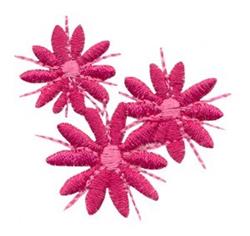 quick stitch daisy machine embroidery pattern - Flower Trio for Floral Arrangements