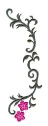 beginner-friendly vine machine embroidery pattern - Flower Vine for reusable tote bags