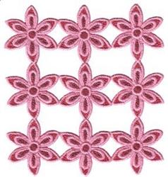 square FSL lace machine embroidery - Flowers Square perfect for patchwork quilt blocks