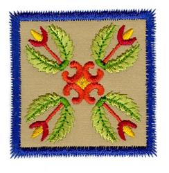 Folkart Quilt Pattern - 4x4 pattern applique embroidery design for festive table runners