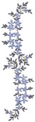 Forget-me-nots - 5x7 leaf beginner-friendly embroidery design for kitchen tea towels
