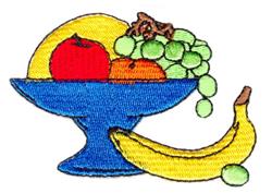 bowl beginner-friendly machine embroidery - Fruit Bowl for patchwork quilt blocks