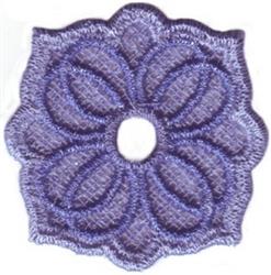 beginner-friendly flower machine embroidery pattern - FSL Flower for kitchen tea towels