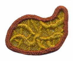 FSL leaf in vibrant yellow with textured stitching and rich brown outline, perfect for adding a natural touch.