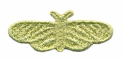 FSL moth with textured yellow wings featuring subtle wave patterns, showcasing a simple and vibrant design.