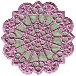 FSL Round Lace - 4x4 lace detailed machine embroidery design perfect for Placemat