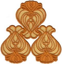 detailed trio machine embroidery pattern - FSL Trio perfect for Cushion Covers
