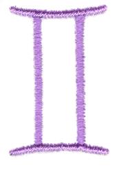 quick stitch symbol machine embroidery pattern - Gemini Symbol for kitchen tea towels