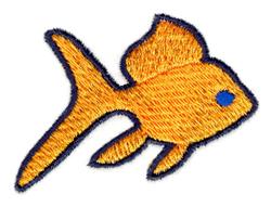 Goldfish - 4x4 goldfish beginner-friendly embroidery design for Baby Blankets