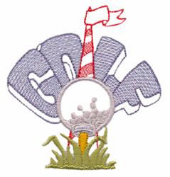 beginner-friendly leaf machine embroidery pattern - Golf perfect for Sports Bags
