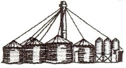 Grain Silos - 4x4 silo beginner-friendly embroidery design for kitchen tea towels