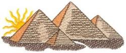 pyramid beginner-friendly machine embroidery - Great Pyramids for Artwork on bags