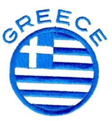 beginner-friendly cross machine embroidery pattern - Greece Circle for decorative pillow covers